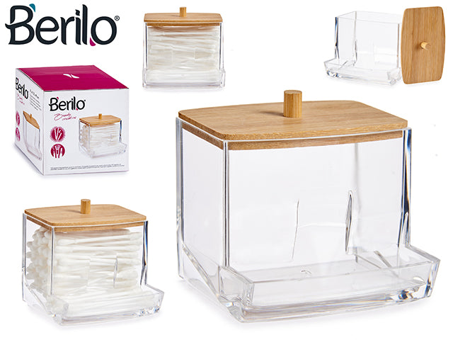 Acrylic Bamboo Lidded Storage Containers