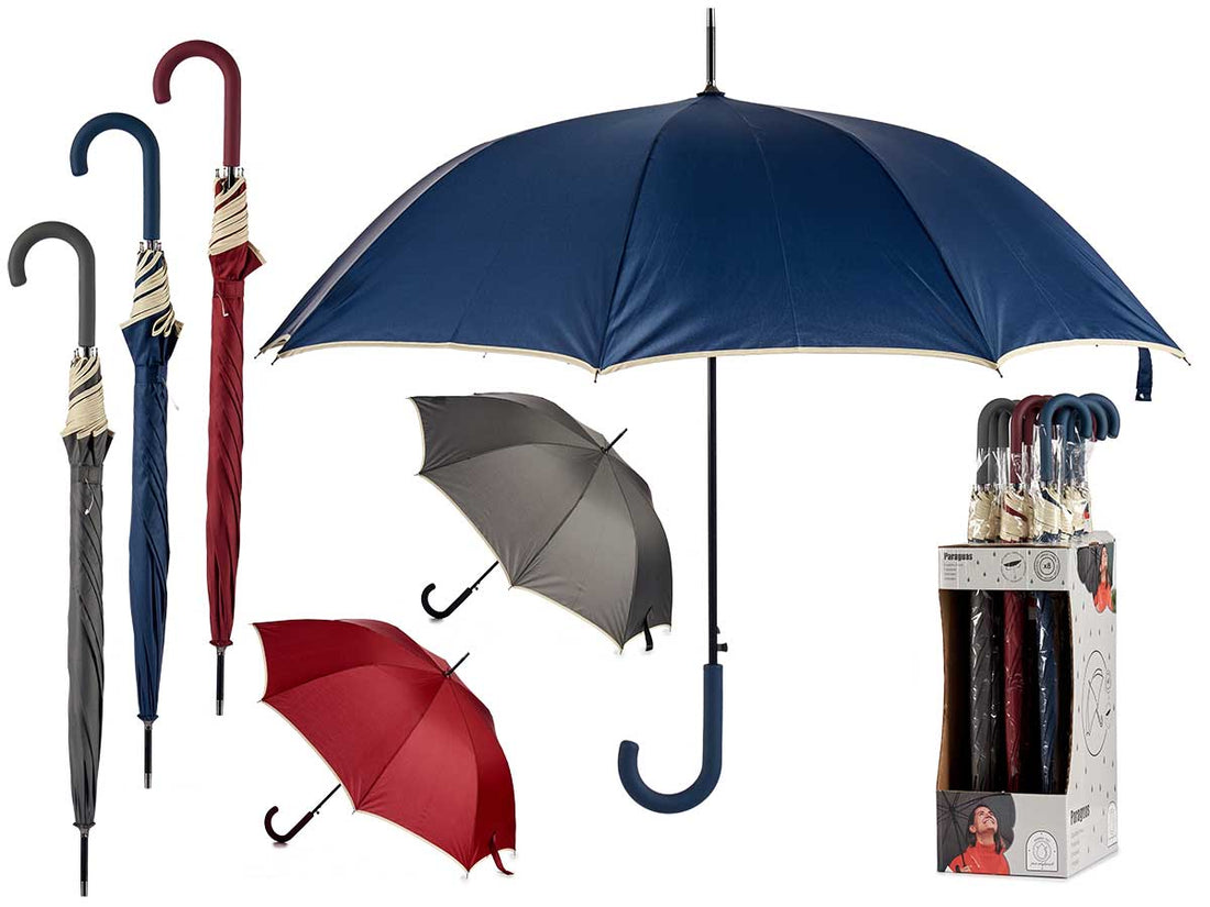 8 Ribs Umbrella 3 Colors With Biege Pipping