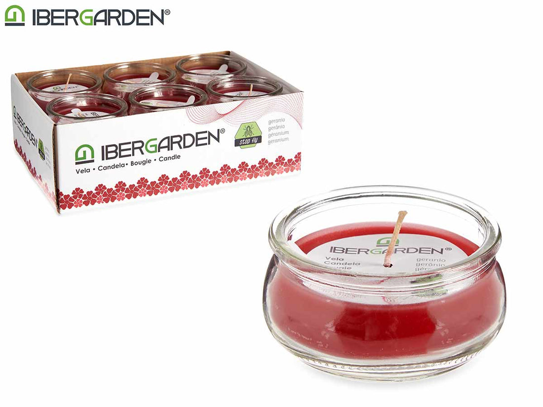 Geranium Candle With Crystal Base