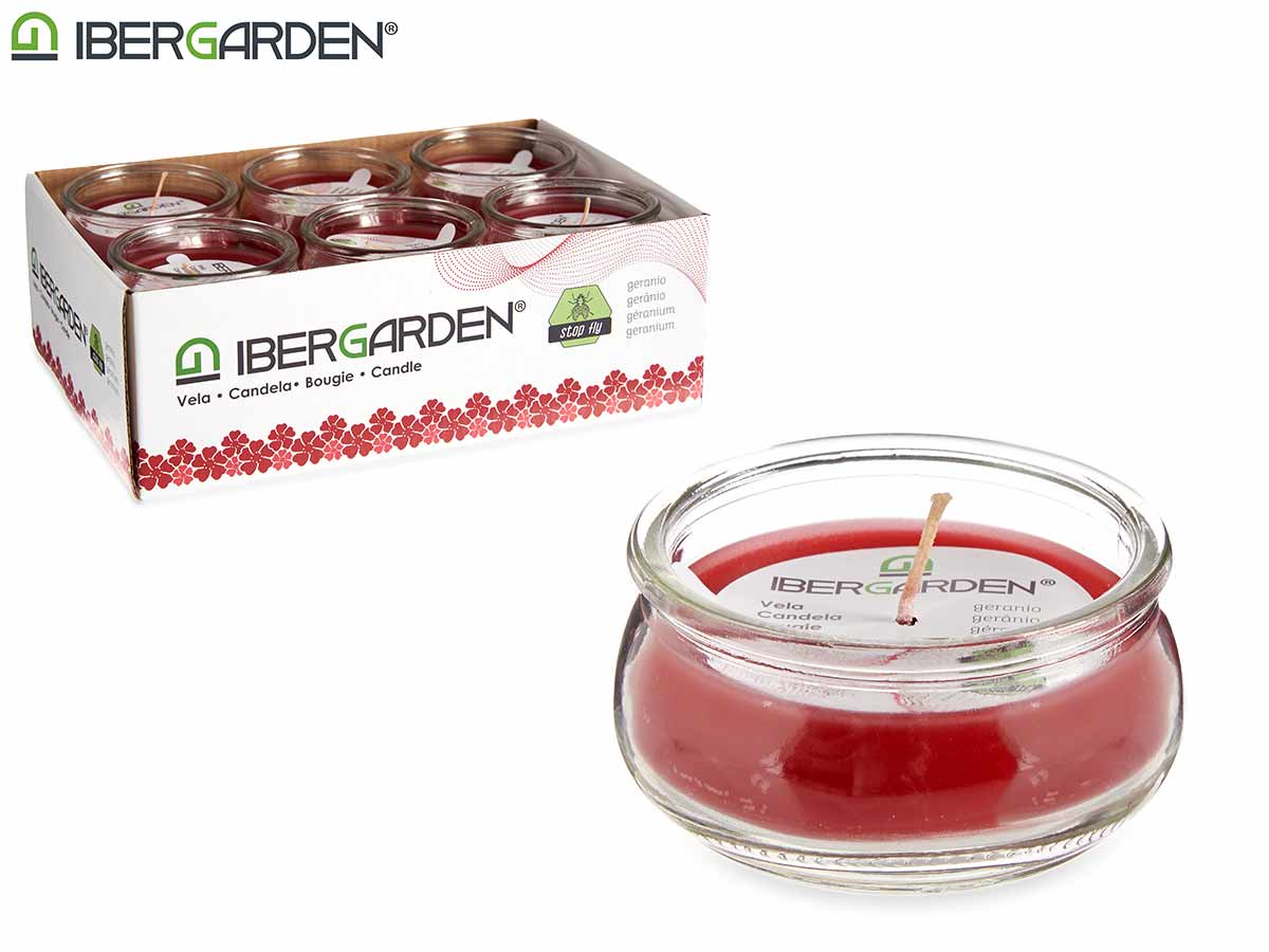 Geranium Candle With Crystal Base