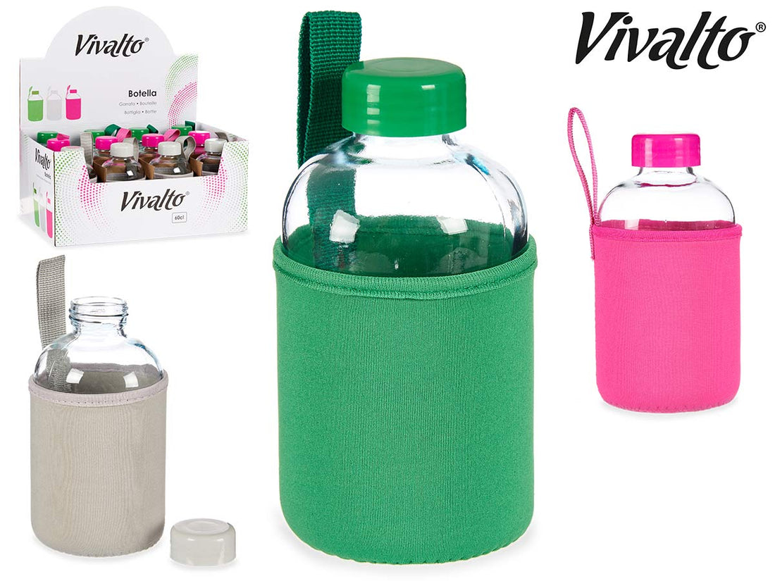 Neoprene Glass Bottle Vivid Colours 600 ml