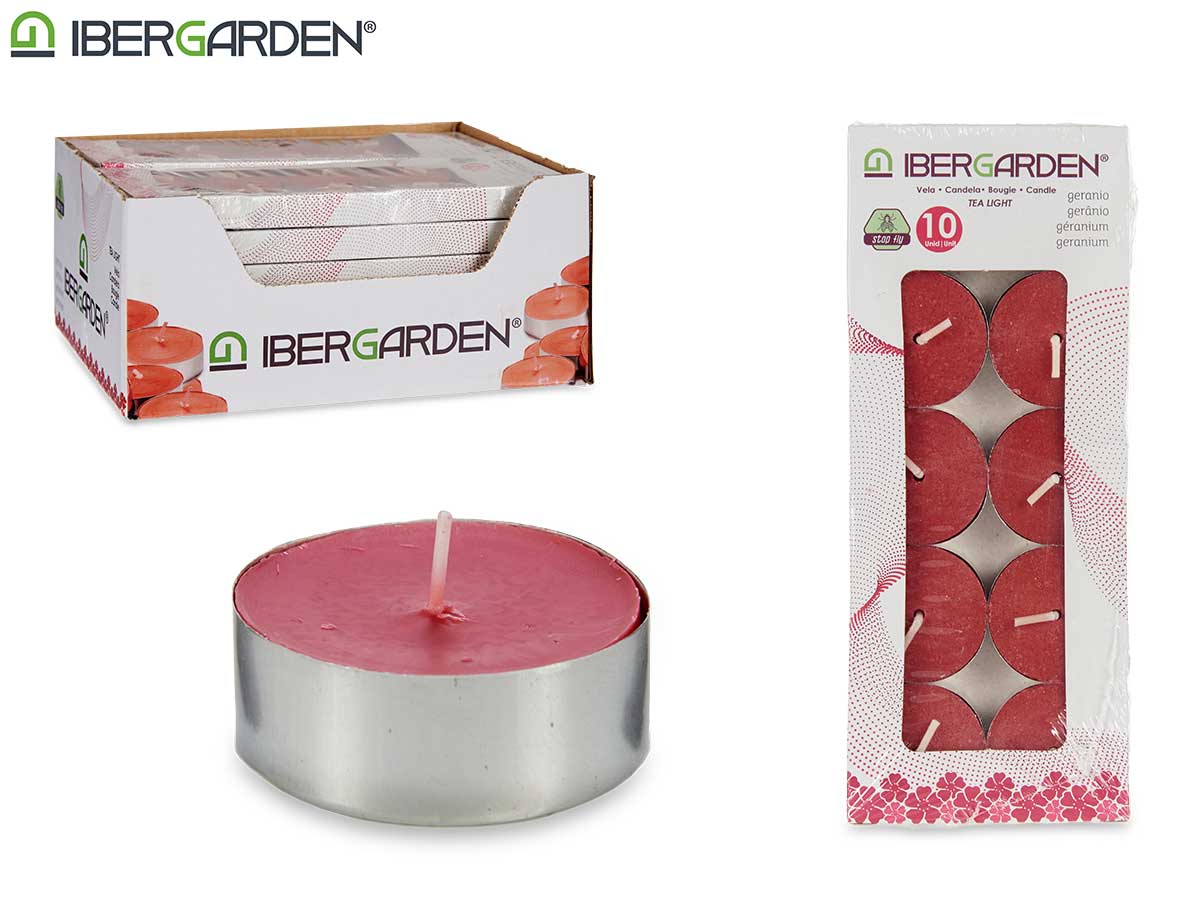 Set 10 Velas Tea Light Geranio