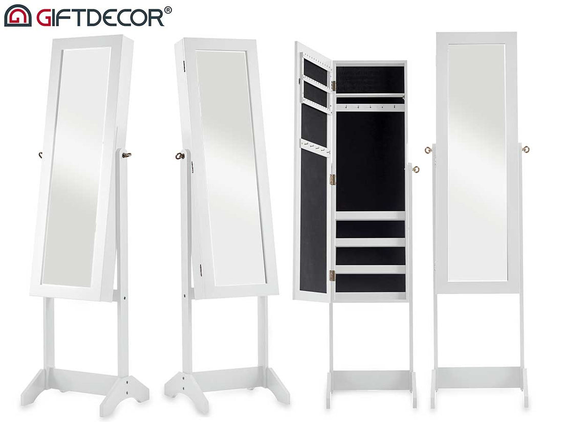White Mirror Dressing Stand