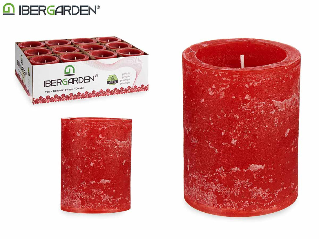 Candle Cylinder Shape Geranium