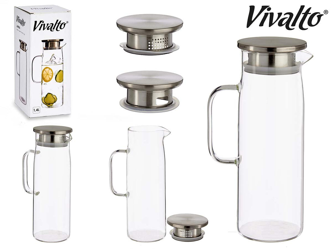 Jarro de Vidro Borosilicato 1,2L