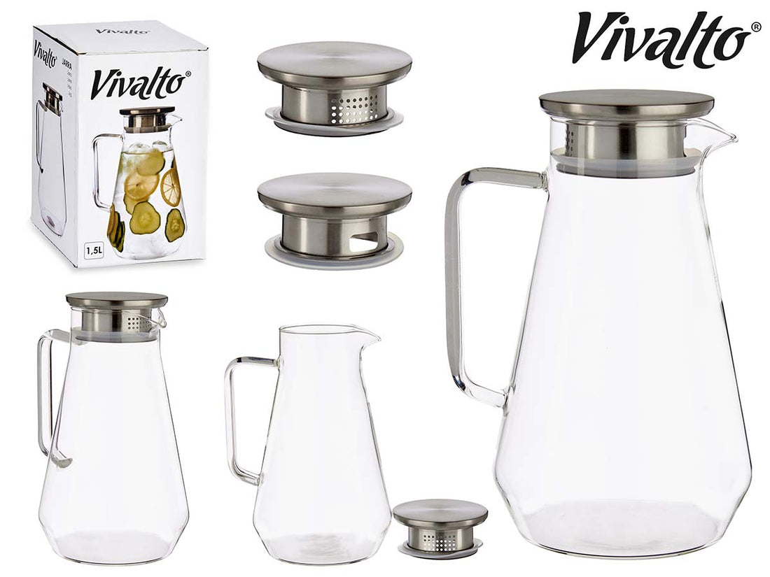 Jarro de Vidro Borosilicato 1,5L