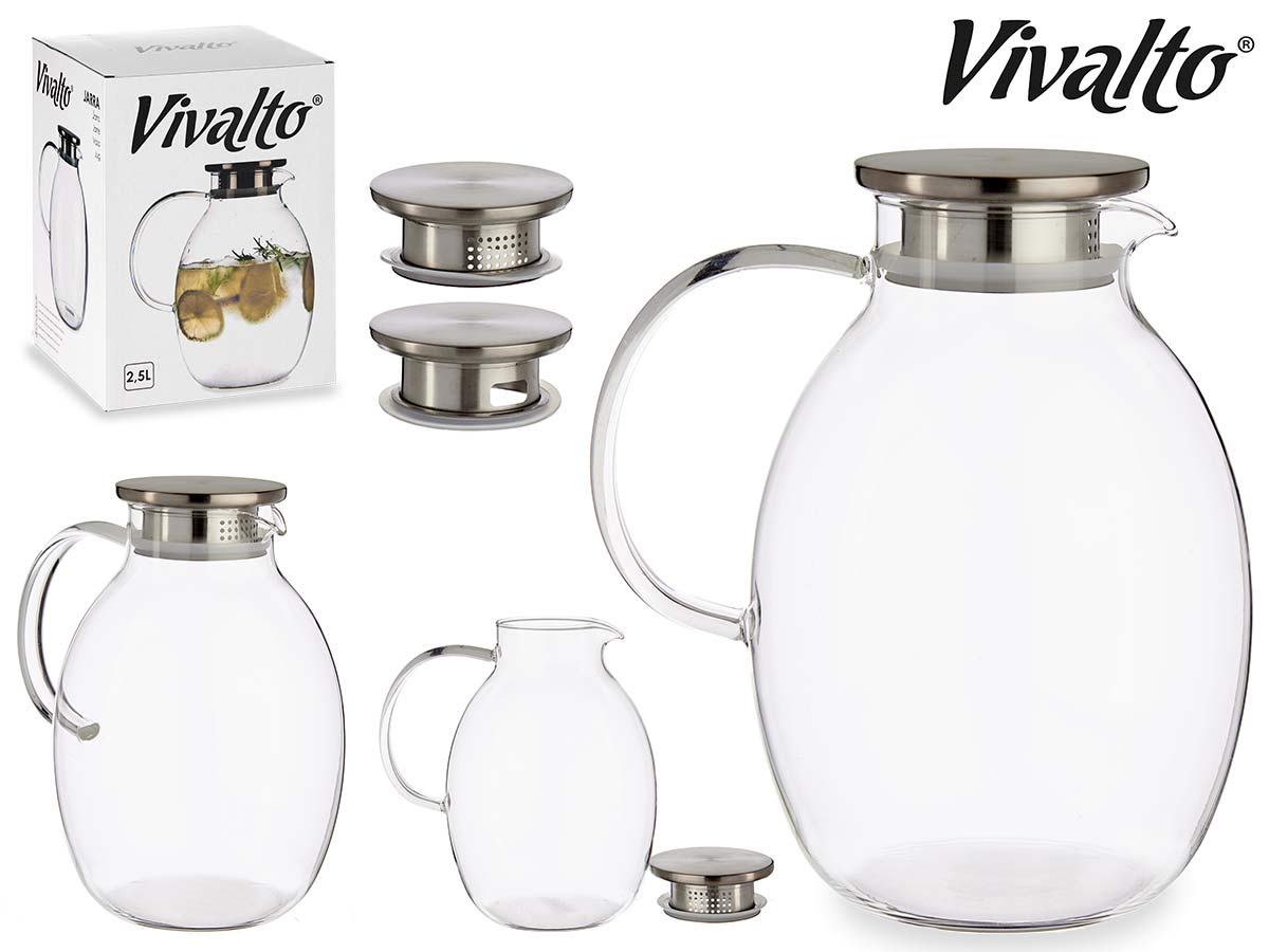 Jarra Vidrio Borosilicato 2,5L