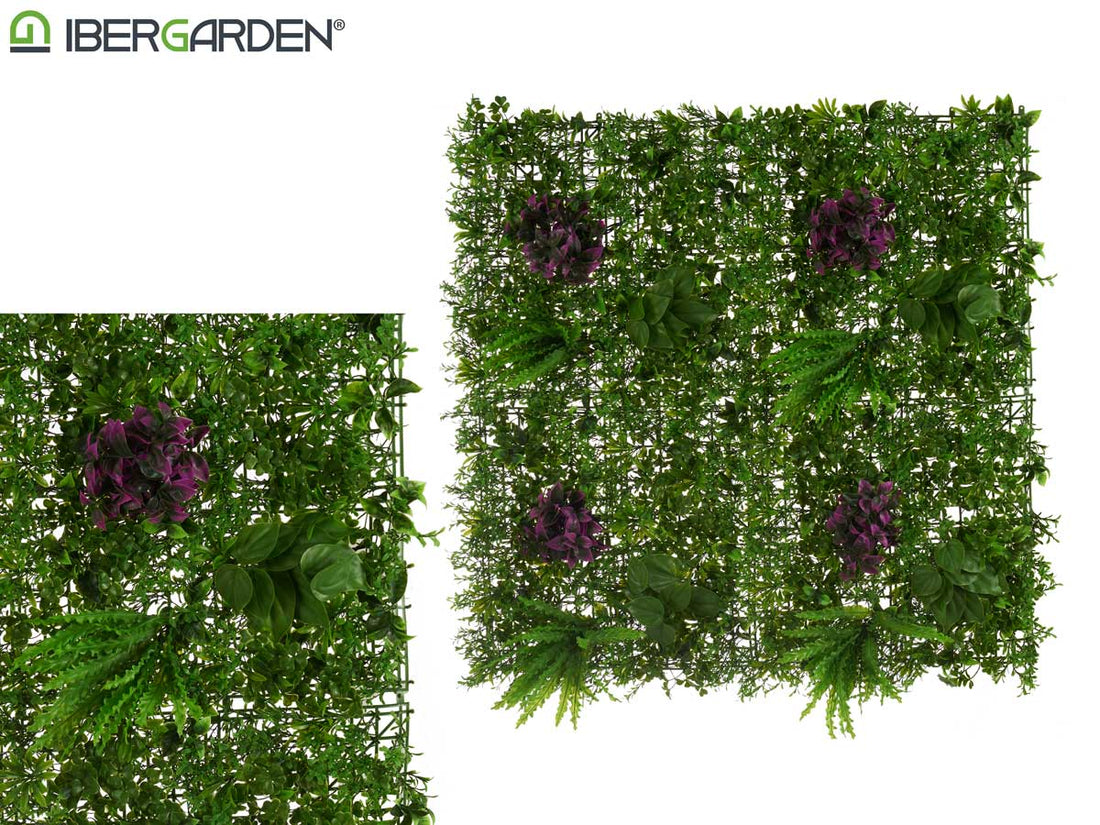 Vertical Garden With Pink Flowers 1M