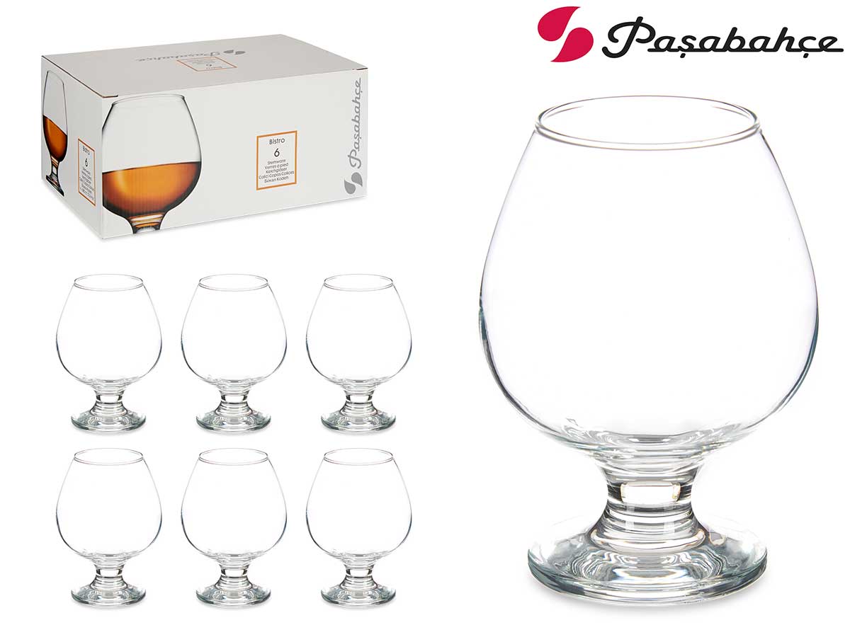 Set Of 6 Bistro Liquor Glasses 395 ml