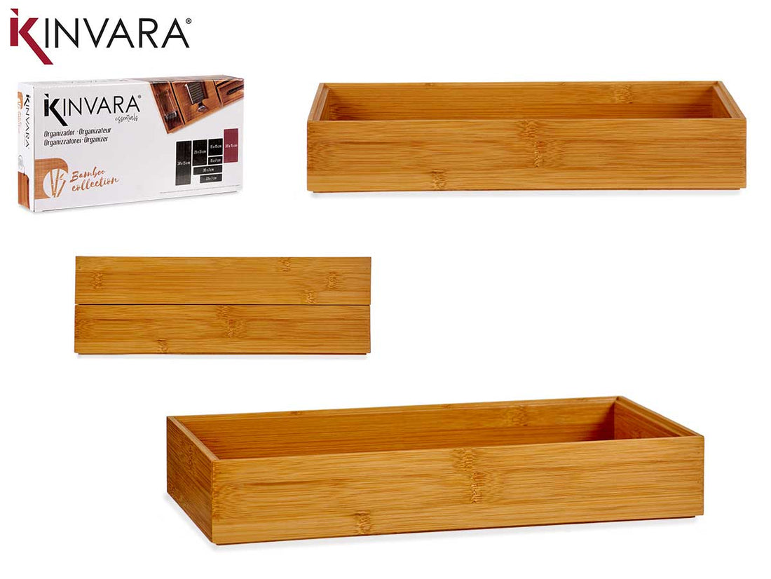 Caixa de Bambu Empilhável 30X15Cm