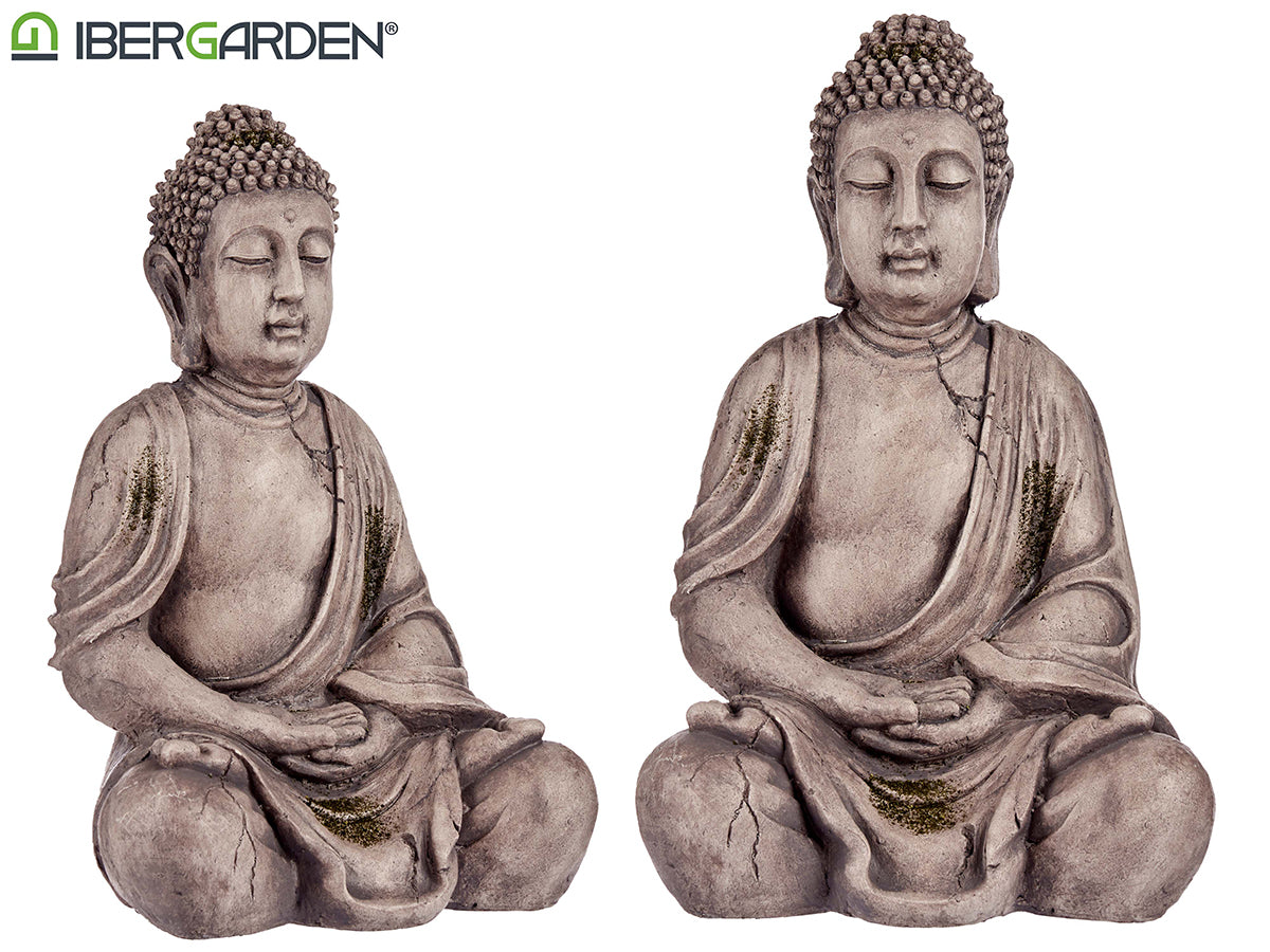 Grey Polyresin Hands Together Buddha