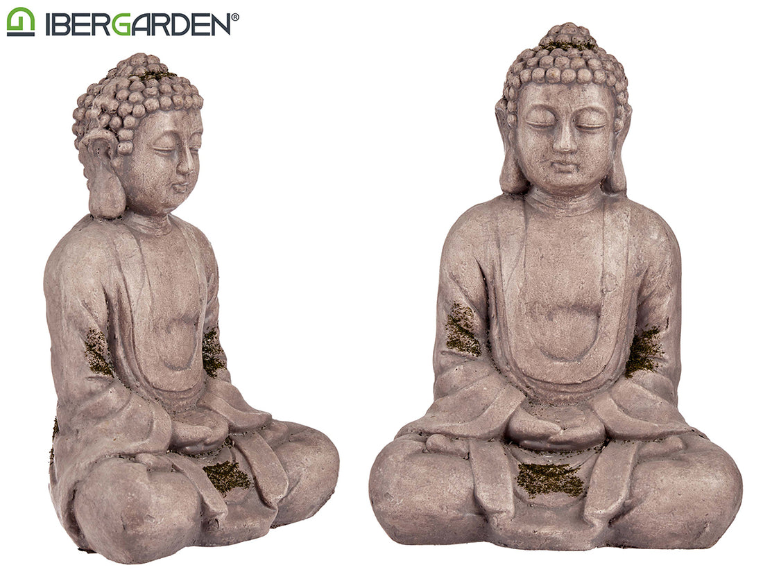 Small Grey Polyresin Hands Together Buddha