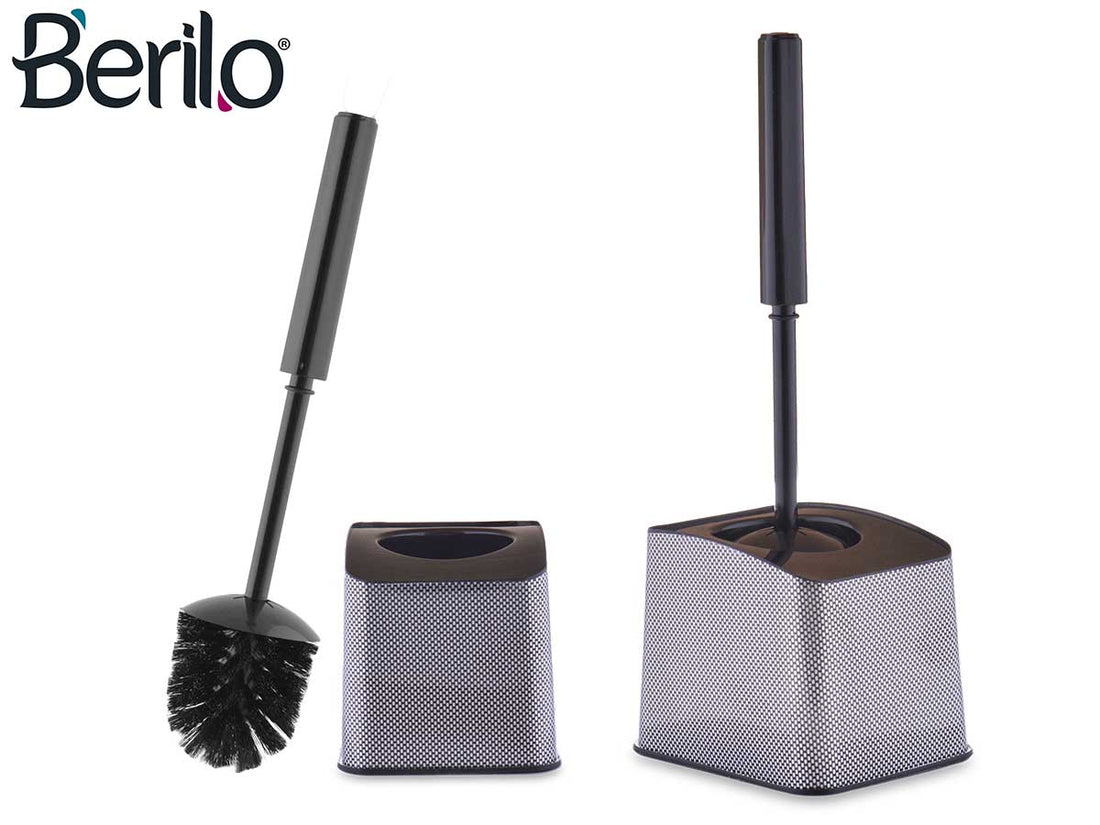 Space Grey Toilet Brush With Square Holder