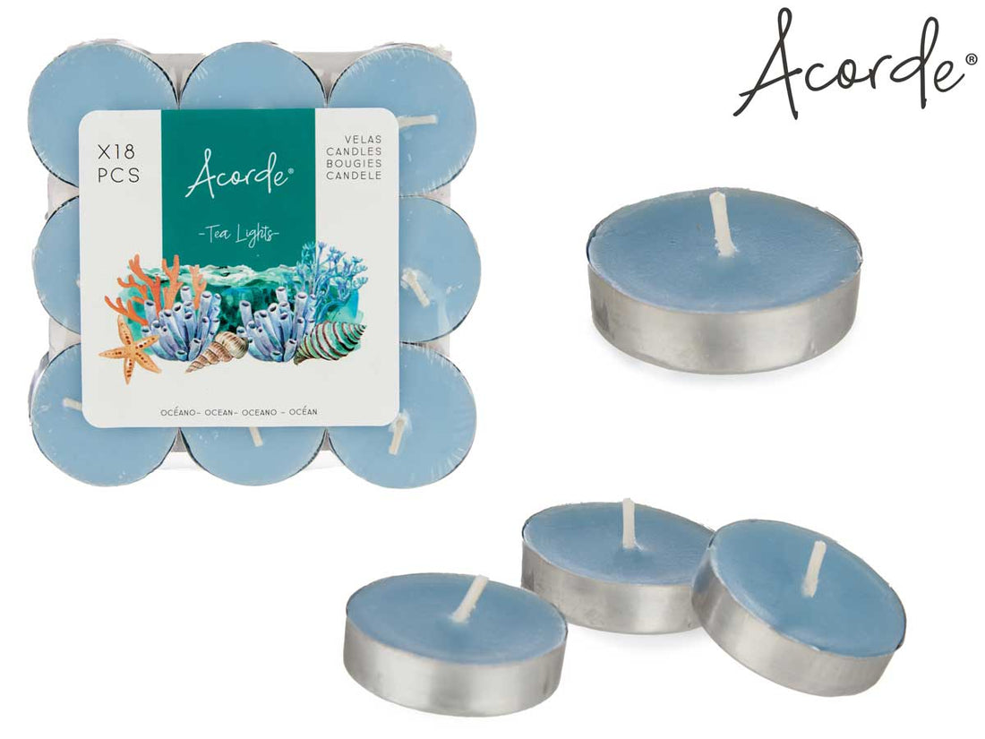 Set 18 Ocean Tea Light Candles