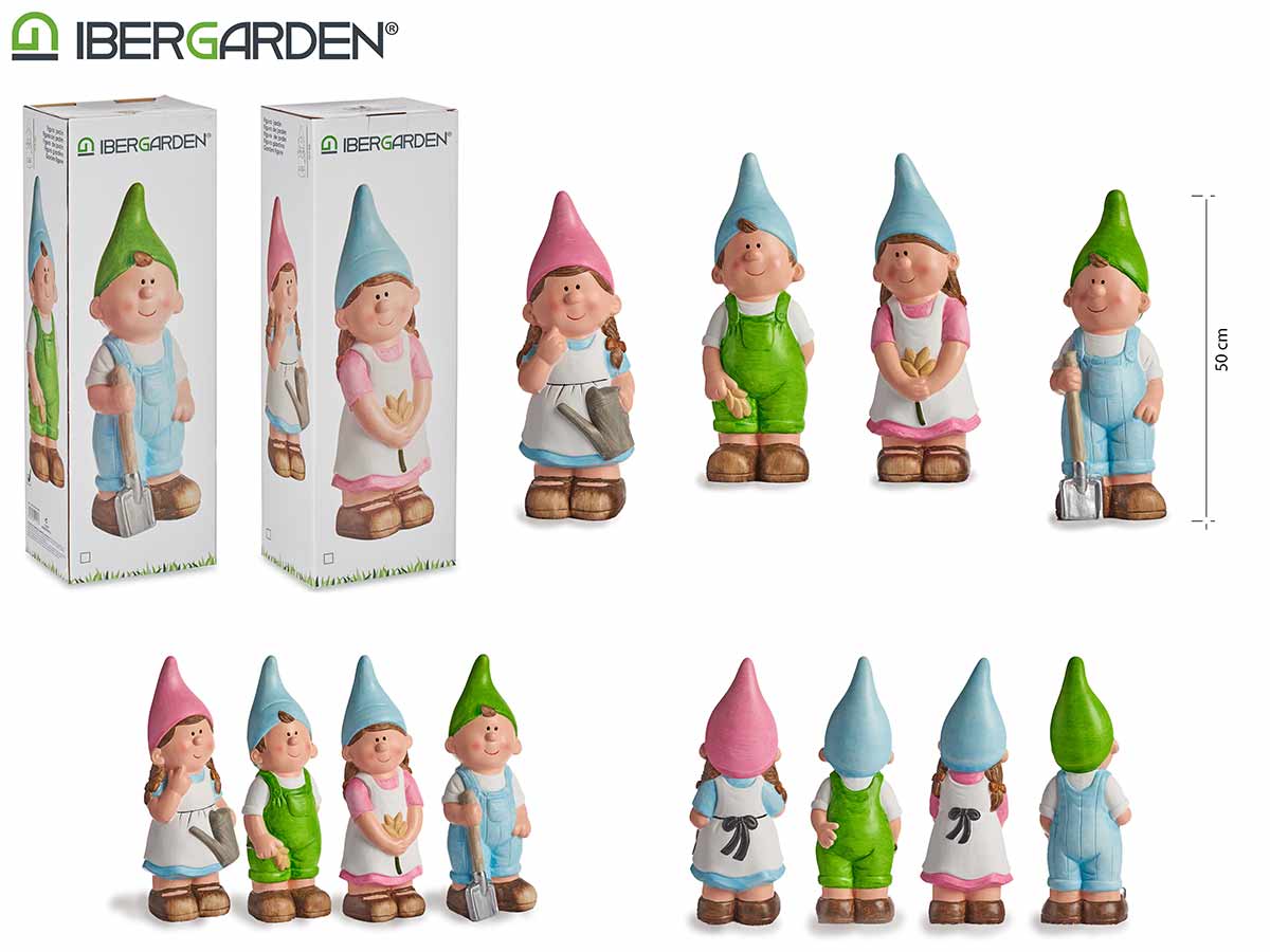 Bright Colors Ceramic Elf Assort 4 50Cm