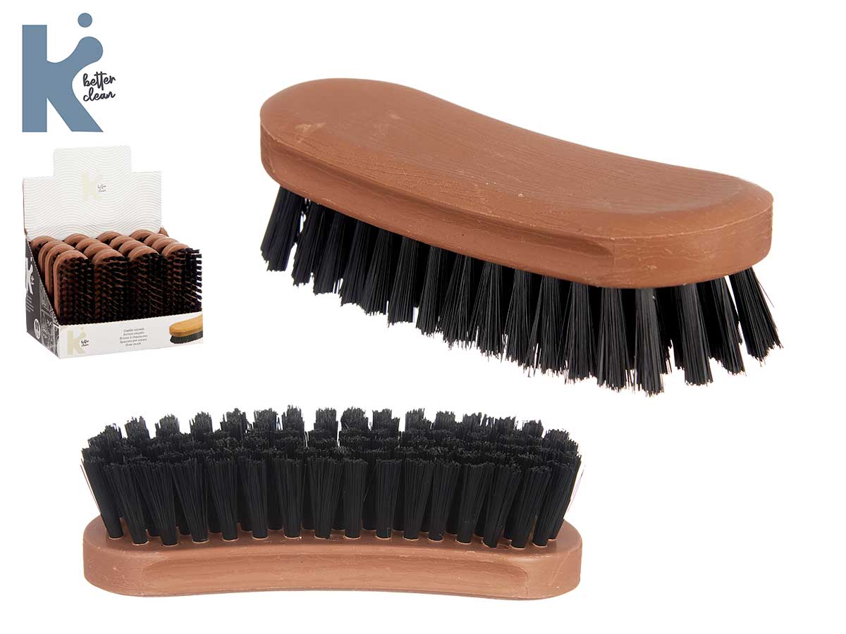 Medium Black Plastic Shoe Brush