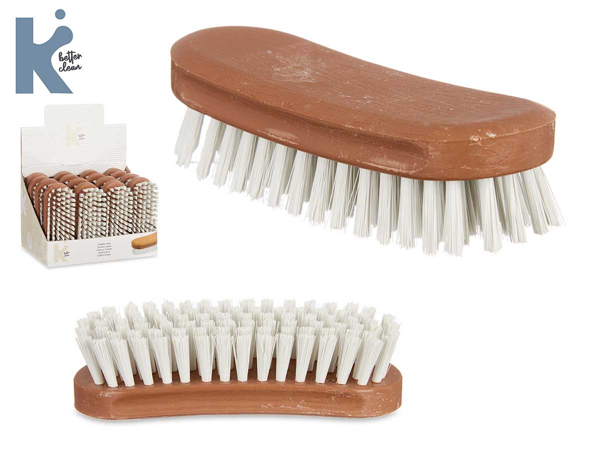 Medium White Plastic Shoe Brush