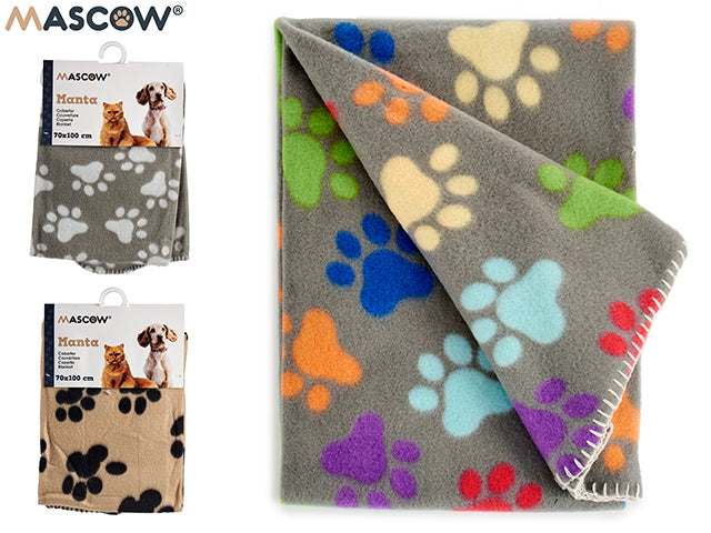 Pet Blanket 70X100 Paws Mix 3 Colors