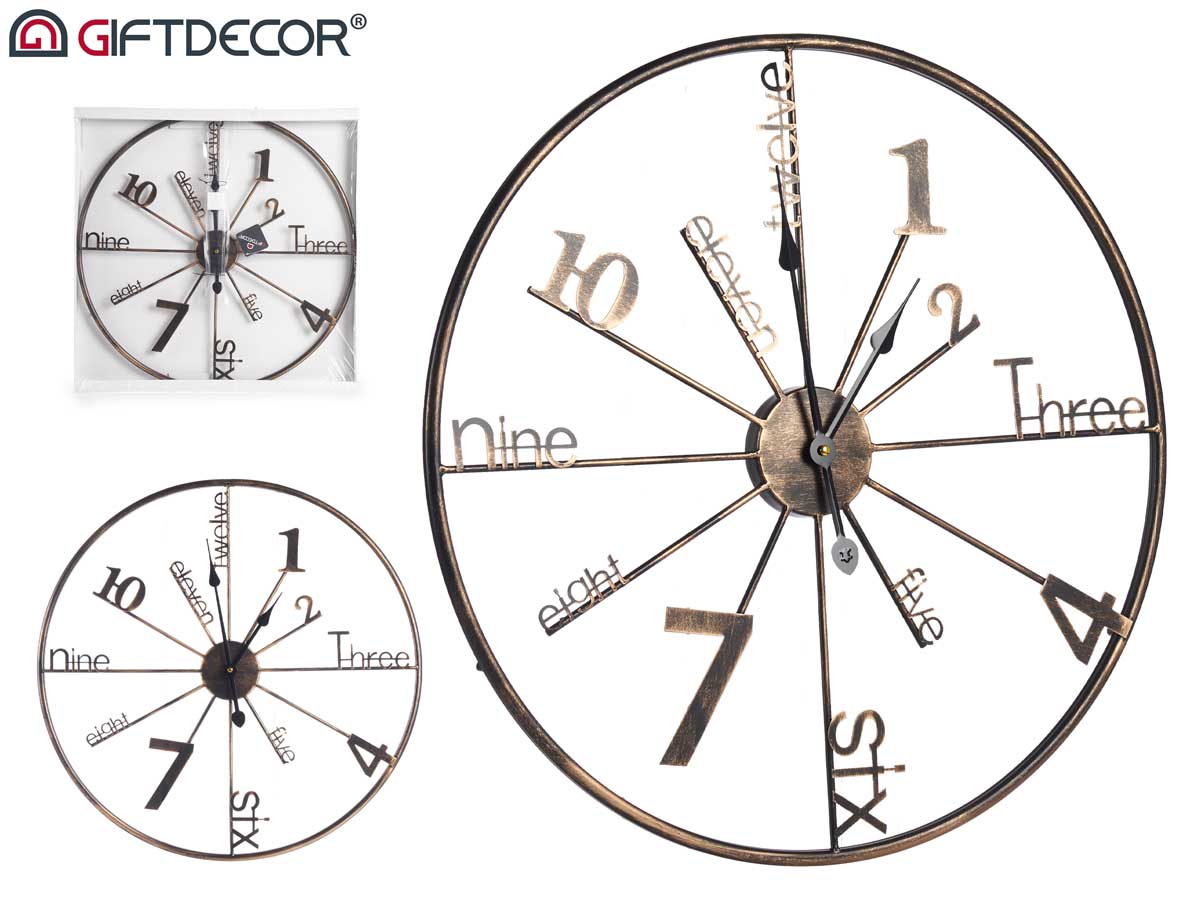 Reloj moderno dorado