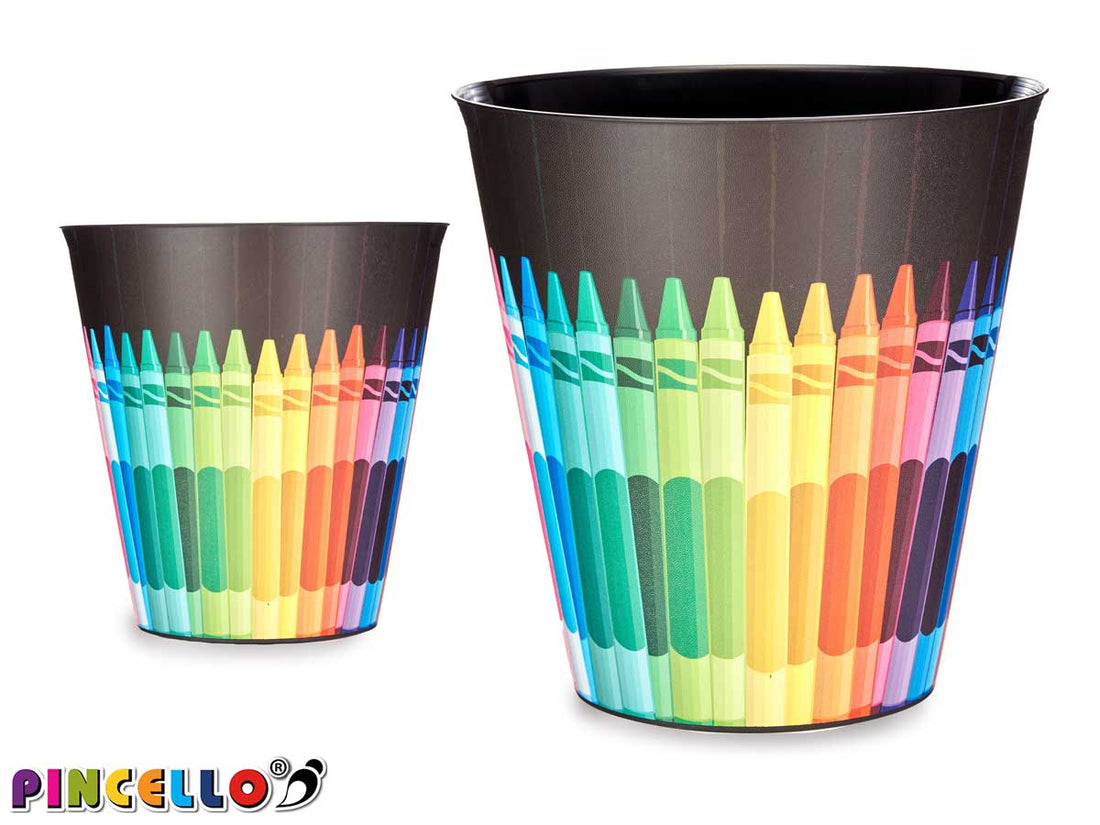 Round Plastic Colours Wastepaper Basket