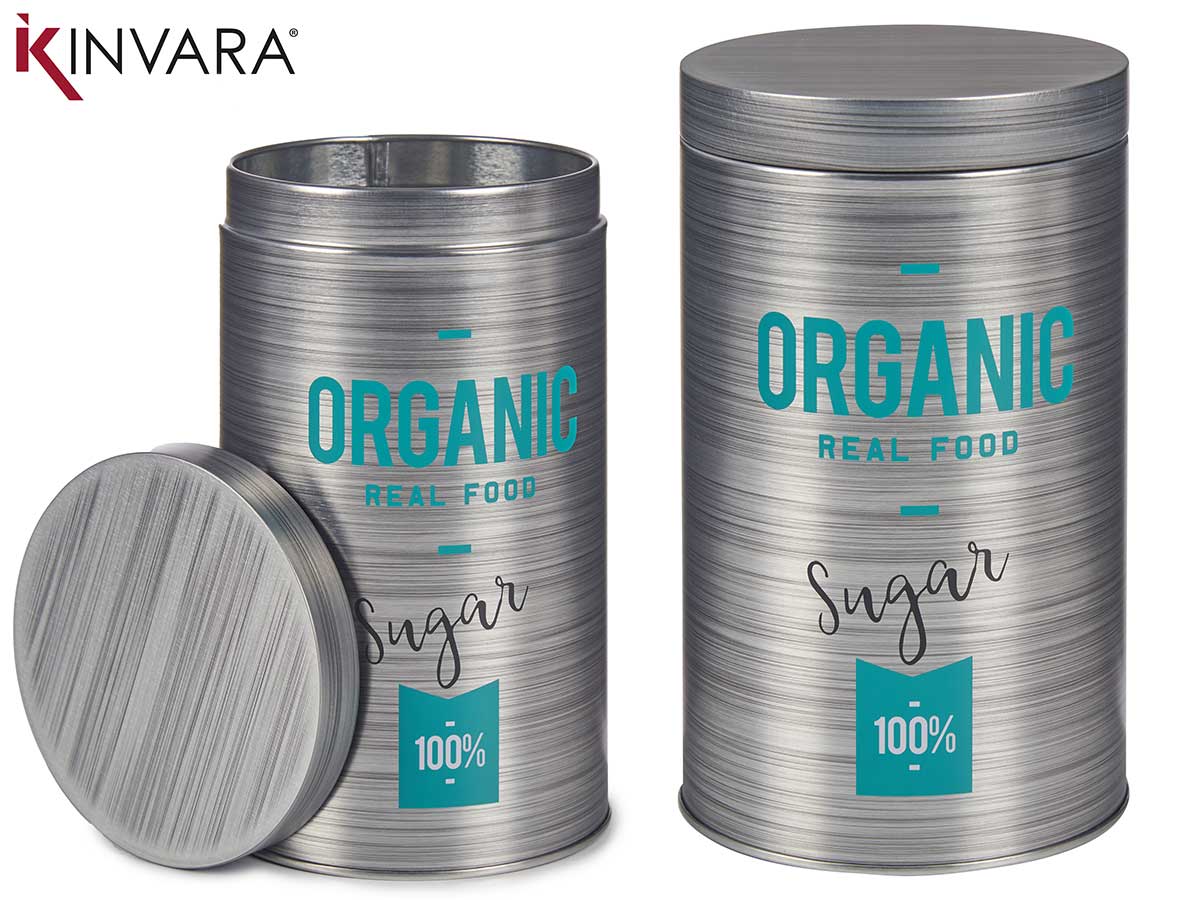 Round Tin Sugar Organic Can