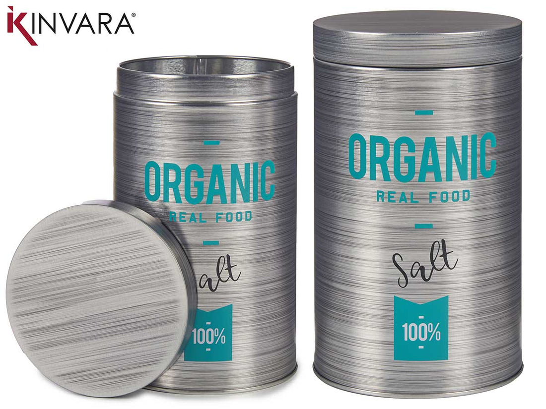Round Tin Salt Organic Can
