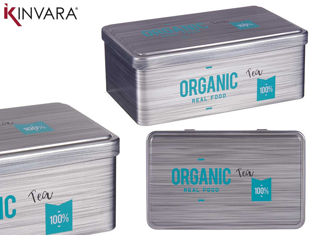 Rectangular Tin Tea Organic Can