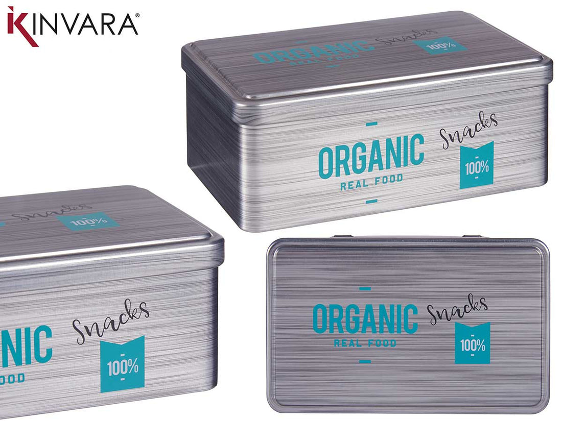 Rectangular Tin Snacks Organic Can