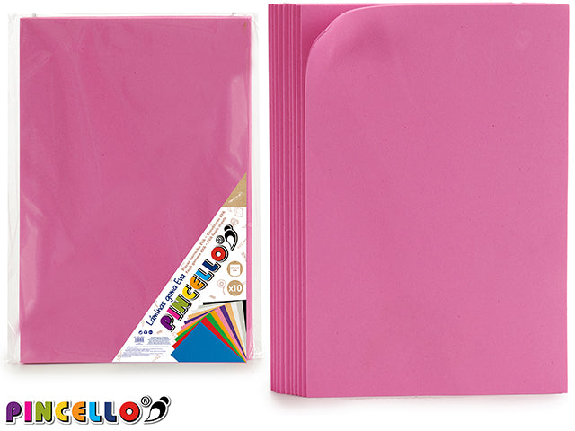 Set 10 Eva Foam Sheet Pink 45X65Cm