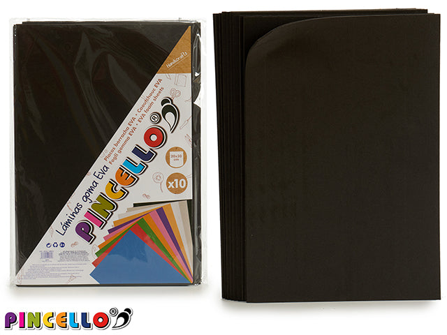 Set 10 Eva Foam Sheet Black 20X30Cm