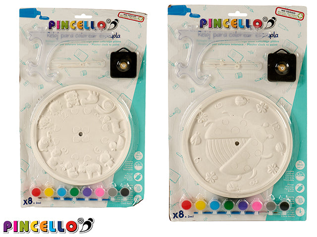 Reloj Yeso Con Maletín 6 Diseños