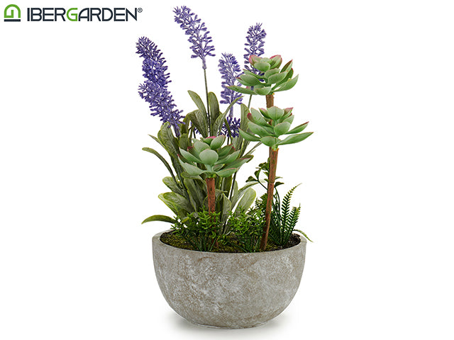 Artifi Plant Concrete Flowerp Lavend Med