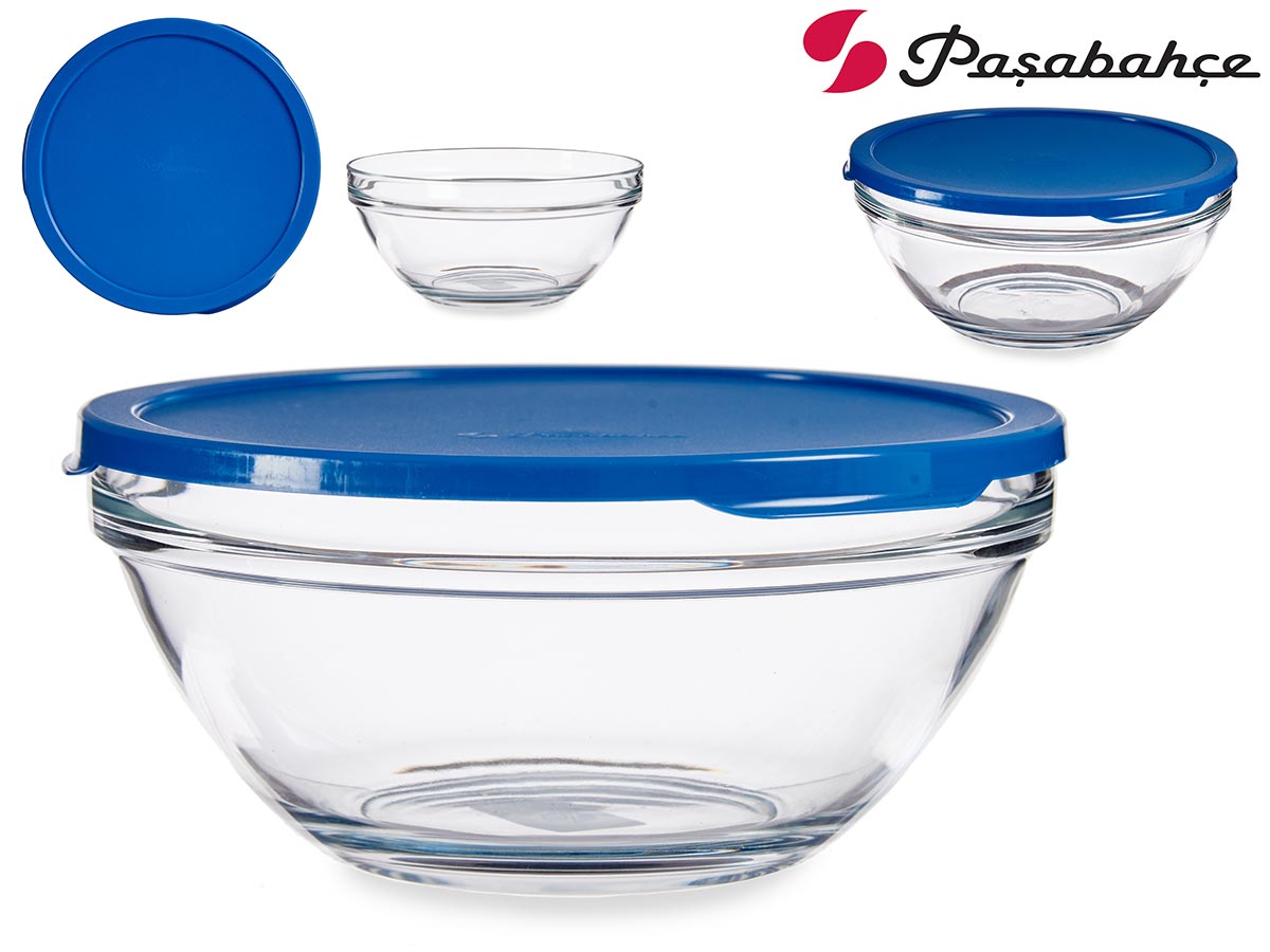 Fiambrera Chefs Redonda Con Tapa Azul 2500Ml