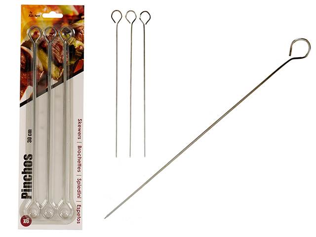 Set 6 Metal Barbecue Needle 30Cm