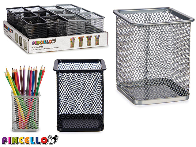 Metal Pencil Holder Square Mix 2 Colours