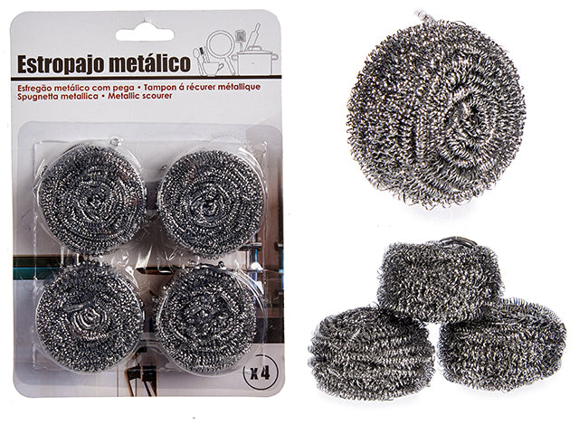 Set 4 Scouring Sponge Metal 4X15Gr