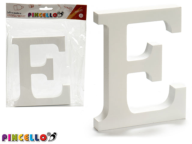 Wooden Letter E White Color 1,8X15Cm