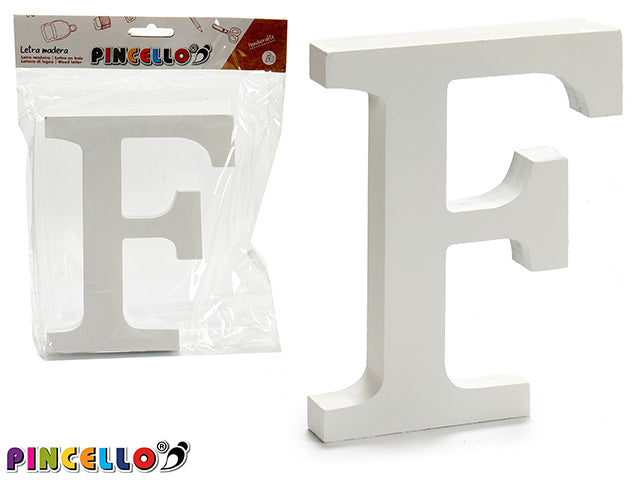 Wooden Letter F White Color 1,8X15Cm