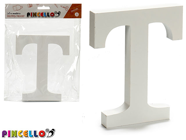 Wooden Letter T White Color 1,8X15Cm