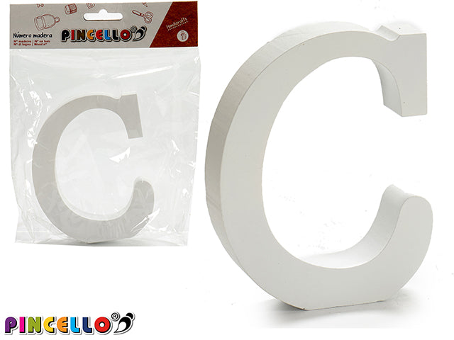 Wooden Letter C White Color 2X11Cm