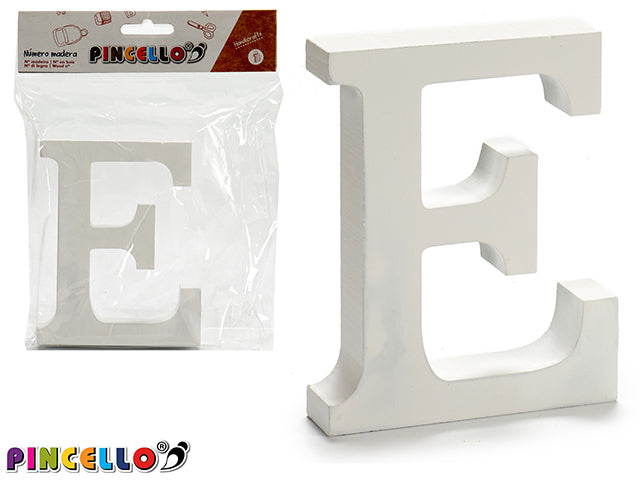 Wooden Letter E White Color 2X11Cm