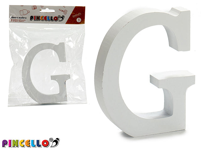 Wooden Letter G White Color 2X11Cm