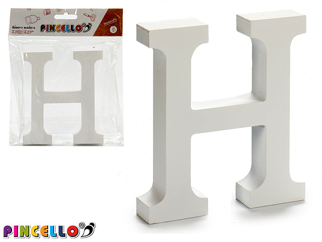 Wooden Letter H White Color 2X11Cm