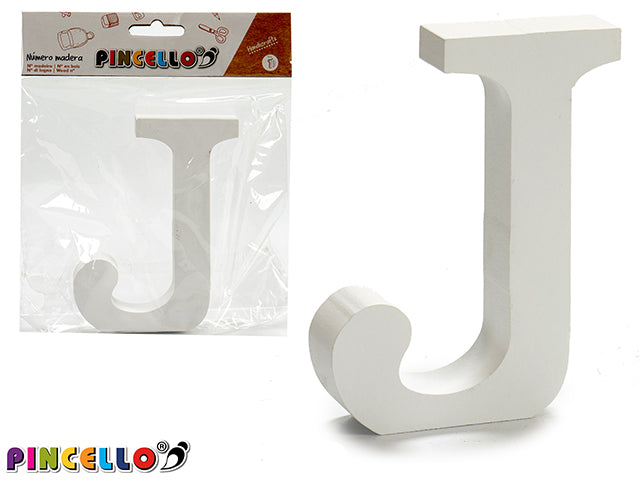 Wooden Letter J White Color 2X11Cm