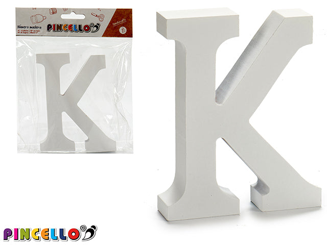 Wooden Letter K White Color 2X11Cm