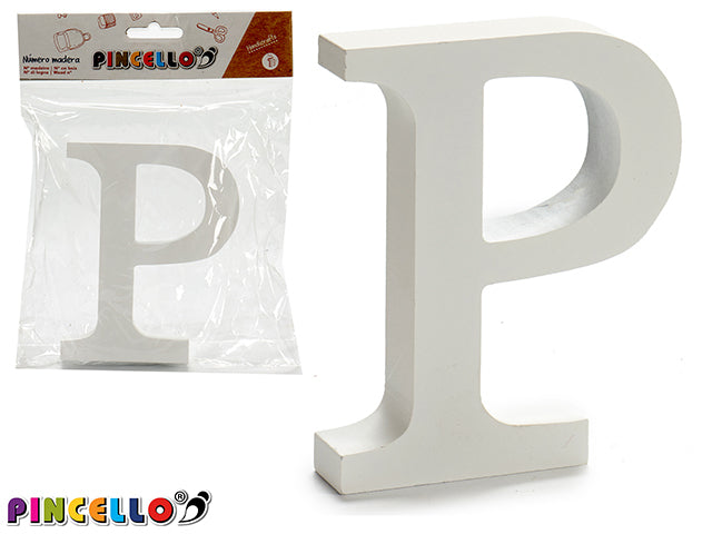 Wooden Letter P White Color 2X11Cm