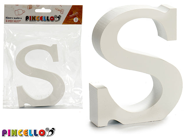 Wooden Letter S White Color 2X11Cm