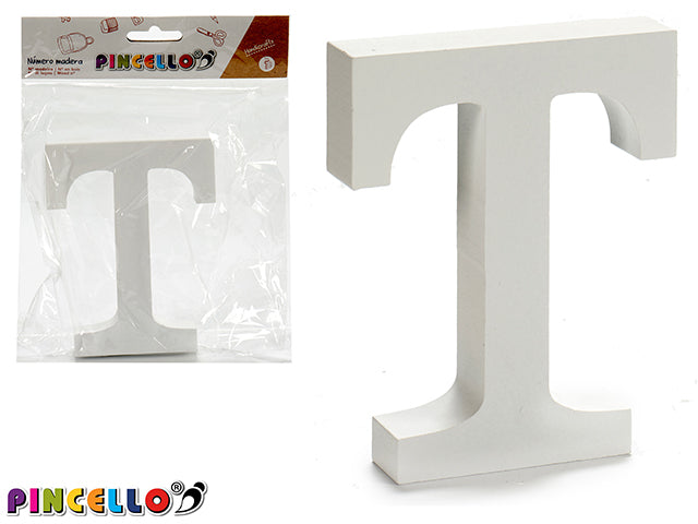 Wooden Letter T White Color 2X11Cm