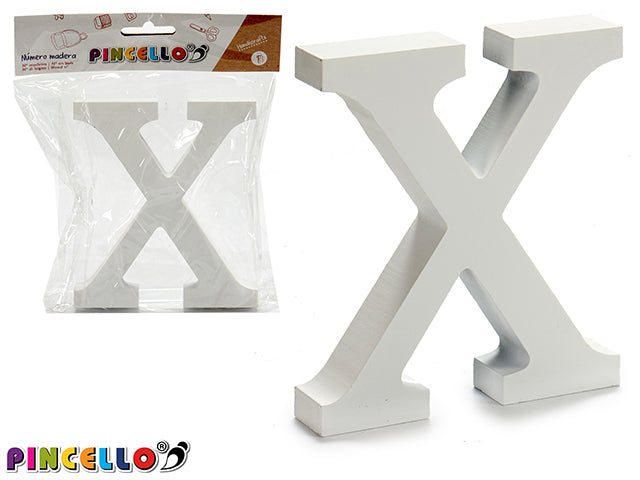 Wooden Letter X White Color 2X11Cm