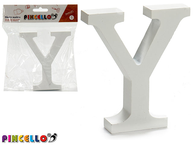 Wooden Letter Y White Color 2X11Cm